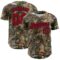 Custom Camo Red-Navy Woodland Forest Camouflage Authentic Salute To Service Baseball Jersey