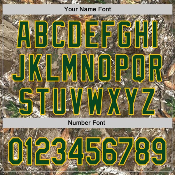 Custom Camo Green-Yellow Woodland Forest Camouflage Authentic Salute To Service Baseball Jersey