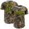 Custom Camo Green-Yellow Woodland Forest Camouflage Authentic Salute To Service Baseball Jersey