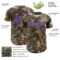 Custom Camo Purple Gray-Black Woodland Forest Camouflage Authentic Salute To Service Baseball Jersey