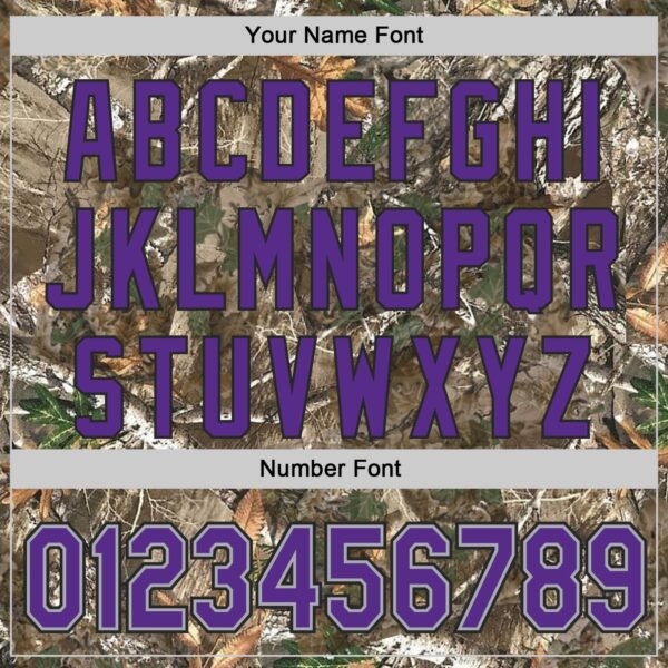 Custom Camo Purple Gray-Black Woodland Forest Camouflage Authentic Salute To Service Baseball Jersey