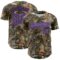Custom Camo Purple Gray-Black Woodland Forest Camouflage Authentic Salute To Service Baseball Jersey