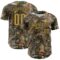 Custom Camo Old Gold-Black Woodland Forest Camouflage Authentic Salute To Service Baseball Jersey