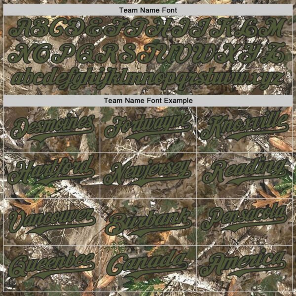 Custom Camo Olive-Black Woodland Forest Camouflage Authentic Salute To Service Baseball Jersey