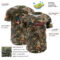 Custom Camo Vintage USA Flag Olive-Black Woodland Forest Camouflage Authentic Salute To Service Baseball Jersey