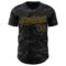 Custom Camo Black-Old Gold Dark Camouflage Tactical Style Authentic Salute To Service Baseball Jersey