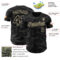 Custom Camo Black-Cream Dark Camouflage Tactical Style Authentic Salute To Service Baseball Jersey