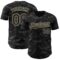 Custom Camo Black-Cream Dark Camouflage Tactical Style Authentic Salute To Service Baseball Jersey