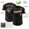 Custom Camo Vintage USA Flag Black-Cream Dark Camouflage Tactical Style Authentic Salute To Service Baseball Jersey