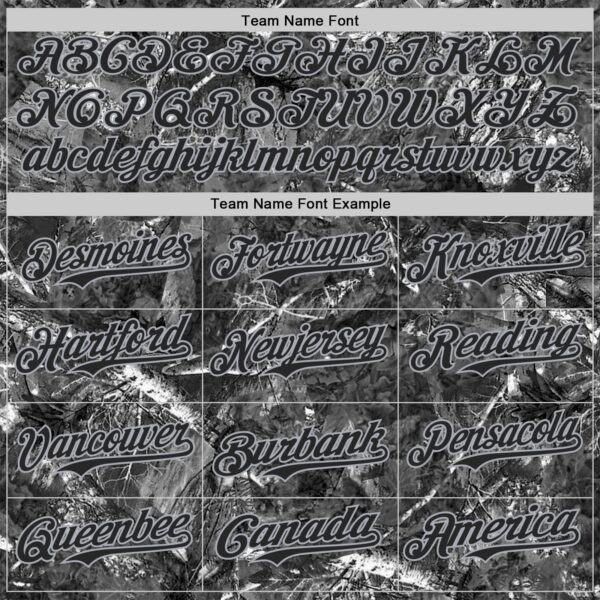 Custom Camo Black-Gray Woodland Forest Camouflage Authentic Salute To Service Baseball Jersey