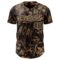Custom Camo Brown-Cream Woodland Forest Camouflage Authentic Salute To Service Baseball Jersey