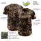 Custom Camo Brown-Cream Woodland Forest Camouflage Authentic Salute To Service Baseball Jersey