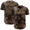 Custom Camo Brown-Cream Woodland Forest Camouflage Authentic Salute To Service Baseball Jersey
