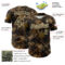 Custom Camo Olive-Cream Woodland Forest Tactical Camouflage Outdoor Leaf Authentic Baseball Jersey