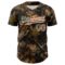Custom Camo Vintage USA Flag Cream-Black Woodland Forest Tactical Camouflage Outdoor Leaf Authentic Baseball Jersey