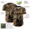 Custom Camo Brown-Cream Woodland Forest Tactical Camouflage Outdoor Leaf Authentic Baseball Jersey