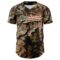 Custom Camo Vintage USA Flag Cream-Black Woodland Forest Tactical Camouflage Outdoor Leaf Authentic Baseball Jersey