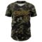 Custom Camo Black-Old Gold Woodland Forest Tactical Camouflage Outdoor Leaf Authentic Baseball Jersey