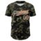 Custom Camo Vintage USA Flag Cream-Black Woodland Forest Tactical Camouflage Outdoor Leaf Authentic Baseball Jersey