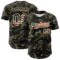 Custom Camo Vintage USA Flag Cream-Black Woodland Forest Tactical Camouflage Outdoor Leaf Authentic Baseball Jersey