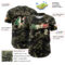 Custom Camo Vintage Mexican Flag Cream-Black Woodland Forest Tactical Camouflage Outdoor Leaf Authentic Baseball Jersey