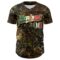 Custom Camo Vintage Mexican Flag Cream-Black Woodland Forest Tactical Camouflage Outdoor Leaf Authentic Baseball Jersey