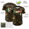Custom Camo Vintage Mexican Flag Cream-Black Woodland Forest Tactical Camouflage Outdoor Leaf Authentic Baseball Jersey