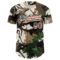 Custom Camo Vintage USA Flag Cream-Brown Woodland Forest Tactical Camouflage Outdoor Leaf Authentic Baseball Jersey