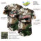Custom Camo Vintage USA Flag Cream-Brown Woodland Forest Tactical Camouflage Outdoor Leaf Authentic Baseball Jersey