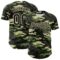 Custom Camo Black-Cream Woodland Forest Tactical Camouflage Outdoor Leaf Authentic Baseball Jersey