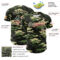 Custom Camo Vintage USA Flag Cream-Black Woodland Forest Tactical Camouflage Outdoor Leaf Authentic Baseball Jersey
