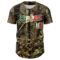 Custom Camo Vintage Mexican Flag Cream-Red Woodland Forest Tactical Camouflage Outdoor Leaf Authentic Baseball Jersey