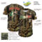 Custom Camo Vintage Mexican Flag Cream-Red Woodland Forest Tactical Camouflage Outdoor Leaf Authentic Baseball Jersey