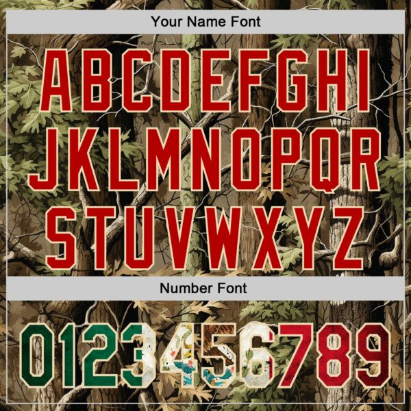 Custom Camo Vintage Mexican Flag Cream-Red Woodland Forest Tactical Camouflage Outdoor Leaf Authentic Baseball Jersey