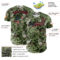 Custom Camo Vintage USA Flag Black-Crimson Woodland Forest Tactical Camouflage Outdoor Leaf Authentic Baseball Jersey