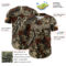 Custom Camo Black-Cream Woodland Forest Tactical Camouflage Outdoor Leaf Authentic Baseball Jersey