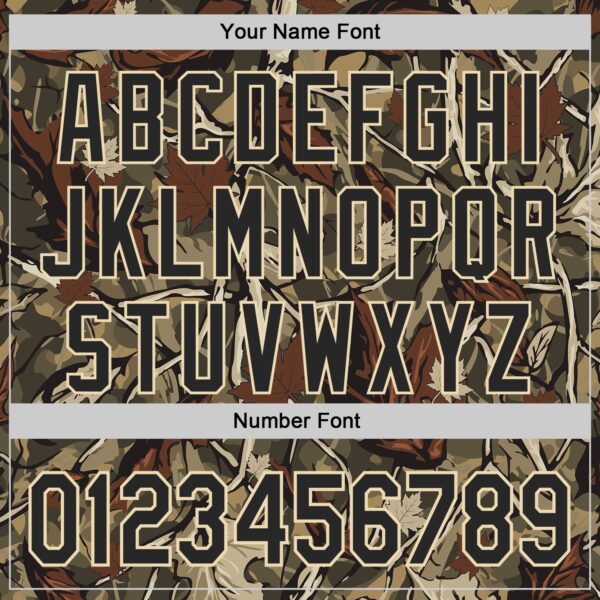 Custom Camo Black-Cream Woodland Forest Tactical Camouflage Outdoor Leaf Authentic Baseball Jersey