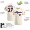 Custom Cream Royal-Orange Authentic Baseball Jersey