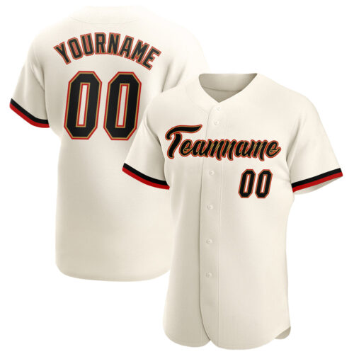 Cream0212 Custom Cream Black-Old Gold Authentic Baseball Jersey