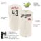 Custom Cream Black-Crimson Authentic Sleeveless Baseball Jersey