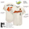 Custom Cream Orange-Black Authentic Baseball Jersey