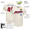 Custom Cream Red-Royal Authentic Baseball Jersey