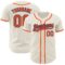 Custom Cream Orange-Royal Authentic Baseball Jersey