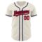 Custom Cream Red-Navy Authentic Baseball Jersey