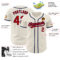 Custom Cream Red-Navy Authentic Baseball Jersey