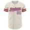 Custom Cream Light Blue-Red Authentic Baseball Jersey