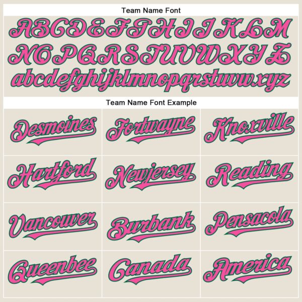 Custom Cream Pink-Kelly Green Authentic Baseball Jersey