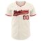 Custom Cream Vintage USA Flag-Red Authentic Baseball Jersey