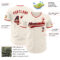 Custom Cream Vintage USA Flag-Red Authentic Baseball Jersey