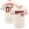 Custom Cream Vintage USA Flag-Red Authentic Baseball Jersey